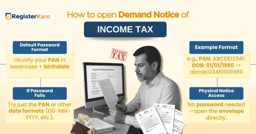 How to open Demand Notice of Income Tax Notice